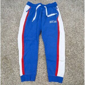 Nike Joggers Sweatpants Mens Large Blue White Red Gym Casual Drawstring Elastic